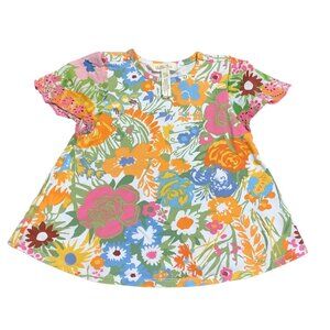 Matilda Jane Baby Girls Floral Short Sleeve Dress Size 3-6M Floral Eyelet Cotton